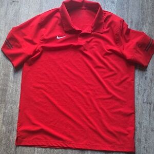 NEW NO TAG Nike DRI-FITMen's Red Polo Shirt